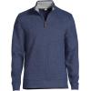 Lands’ End Bedford Rib Quarter Zip Pullover Sweater(Medium Denim Heather)