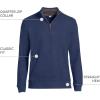 Lands’ End Bedford Rib Quarter Zip Pullover Sweater(Radiant Navy)