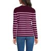 Lands’ End Cashmere Sweater(Burgundy/Pink Placed Stripe)