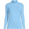 Lands’ End Lightweight Jersey Long Sleeve Turtleneck(Bermuda Blue)