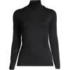 Lands’ End Lightweight Jersey Long Sleeve Turtleneck(Black)