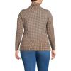 Lands’ End Lightweight Jersey Long Sleeve Turtleneck(Champagne/Brown Plaid)