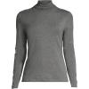 Lands’ End Lightweight Jersey Long Sleeve Turtleneck(Charcoal Heather)