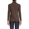 Lands’ End Lightweight Jersey Long Sleeve Turtleneck(Dark Clay Animal Spots)