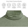 Lands’ End Lightweight Jersey Long Sleeve Turtleneck(Estate Green Heather)