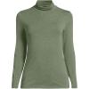 Lands’ End Lightweight Jersey Long Sleeve Turtleneck(Estate Green Heather)