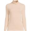 Lands’ End Lightweight Jersey Long Sleeve Turtleneck(French Pecan Heather)