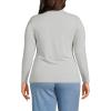 Lands’ End Lightweight Jersey Long Sleeve Turtleneck(Gray Heather)