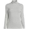 Lands’ End Lightweight Jersey Long Sleeve Turtleneck(Ivory Encircle Geo)