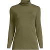 Lands’ End Lightweight Jersey Long Sleeve Turtleneck(Olive Drab)