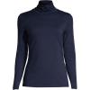 Lands’ End Lightweight Jersey Long Sleeve Turtleneck(Radiant Navy)