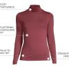 Lands’ End Lightweight Jersey Long Sleeve Turtleneck(Rich Burgundy)