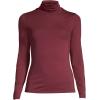 Lands’ End Lightweight Jersey Long Sleeve Turtleneck(Rich Burgundy)