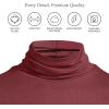 Lands’ End Lightweight Jersey Long Sleeve Turtleneck(Rich Burgundy)