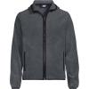 Lands’ End Men’s Anyweather Fleece Hooded Full Zip Jacket(Dark Charcoal Heather)