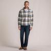 Lands’ End Men’s Anyweather Fleece Quarter Zip Pullover(Boulder Gray Glen Plaid)