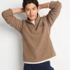 Lands’ End Men’s Anyweather Fleece Quarter Zip Pullover(Honey Beige)