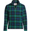 Lands’ End Men’s Anyweather Fleece Quarter Zip Pullover(Navy/Green Blackwatch)