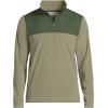 Lands’ End Men’s Anyweather Fleece Quarter Zip Pullover(River Stone Green)