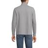 Lands’ End Men’s Bedford Rib Casual Quarter Zip Sweater(Charcoal Heather Herringbone)