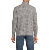 Lands’ End Men’s Bedford Rib Casual Quarter Zip Sweater(Ivory Latte/Brown Houndstooth)