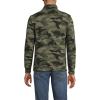 Lands’ End Men’s Bedford Rib Casual Quarter Zip Sweater(River Stone Green Camo)