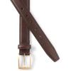 Lands’ End Men’s Classic Leather Chino Belt(Dark Brown)