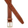 Lands’ End Men’s Classic Leather Chino Belt(Dark English Tan)