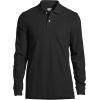 Lands’ End Men’s Comfort First Long Sleeve Solid Mesh Polo(Black)