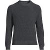 Lands’ End Men’s Drifter Cotton Crewneck Sweater(Dark Charcoal Heather)