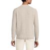 Lands’ End Men’s Drifter Cotton Crewneck Sweater(Flax Heather)