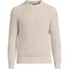 Lands’ End Men’s Drifter Cotton Crewneck Sweater(Flax Heather)