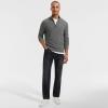 Lands’ End Men’s Fine Gauge Cashmere Quarter Zip(Charcoal Heather)