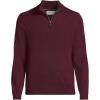 Lands’ End Men’s Fine Gauge Cashmere Quarter Zip(Lush Burgundy)