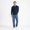 Lands’ End Men’s Fine Gauge Cashmere Quarter Zip(Radiant Navy)