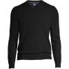 Lands’ End Men’s Fine Gauge Cashmere V-Neck Sweater(Black)