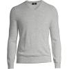 Lands’ End Men’s Fine Gauge Cashmere V-Neck Sweater(Light Gray Heather)