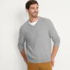 Lands’ End Men’s Fine Gauge Cashmere V-Neck Sweater(Light Gray Heather)