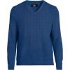 Lands’ End Men’s Fine Gauge Cashmere V-Neck Sweater(Northern Sky Heather)