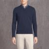 Lands’ End Men’s Fine Gauge Cashmere V-Neck Sweater(Radiant Navy)