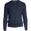 Lands’ End Men’s Fine Gauge Cashmere V-Neck Sweater(Radiant Navy)
