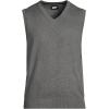 Lands’ End Men’s Fine Gauge Cotton Vest(Charcoal Heather)