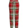 Lands’ End Men’s Flannel Pajama Pants(Compass Red/Emerald Plaid)