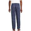 Lands’ End Men’s Flannel Pajama Pants(Deep Sea Navy/Rich Red Plaid)