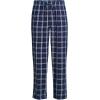 Lands’ End Men’s Flannel Pajama Pants(Deep Sea Navy/Rich Red Plaid)