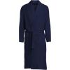 Lands’ End Men’s Flannel Sleepwear Robe(Deep Sea Navy)