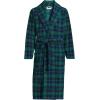 Lands’ End Men’s Fleece Robe(Light Emerald Blackwatch)
