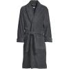 Lands’ End Men’s Full-Length Turkish Cotton Terry Bathrobe – 55″ Length | Plush, Absorbent, 2 Pockets, Spa Comfort(Charcoal)