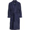 Lands’ End Men’s Full-Length Turkish Cotton Terry Bathrobe – 55″ Length | Plush, Absorbent, 2 Pockets, Spa Comfort(Deep Sea Navy)