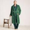 Lands’ End Men’s Full-Length Turkish Cotton Terry Bathrobe – 55″ Length | Plush, Absorbent, 2 Pockets, Spa Comfort(Light Emeralds)